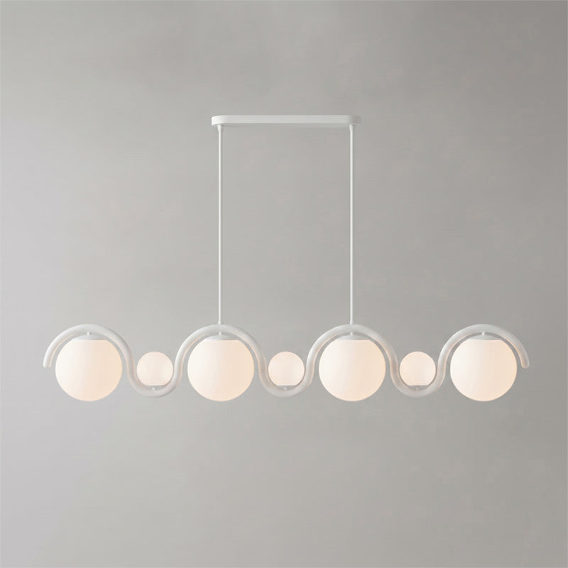 Ashcombe Opal Glass Linear Chandelier
