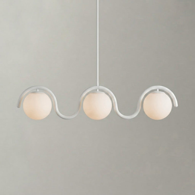 Ashcombe Opal Glass Linear Chandelier