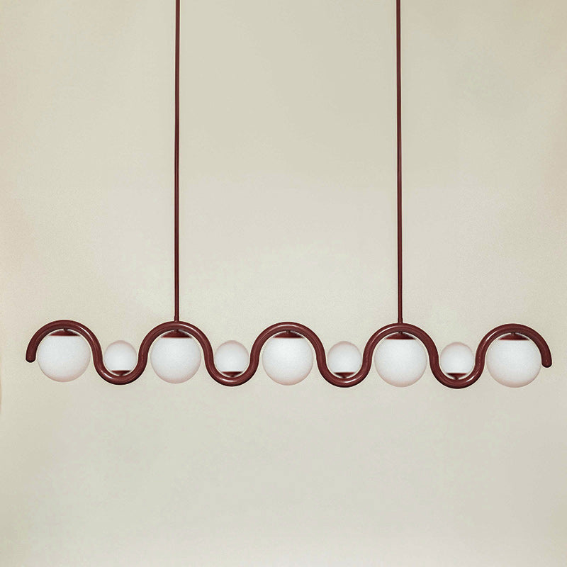 Ashcombe Opal Glass Linear Chandelier