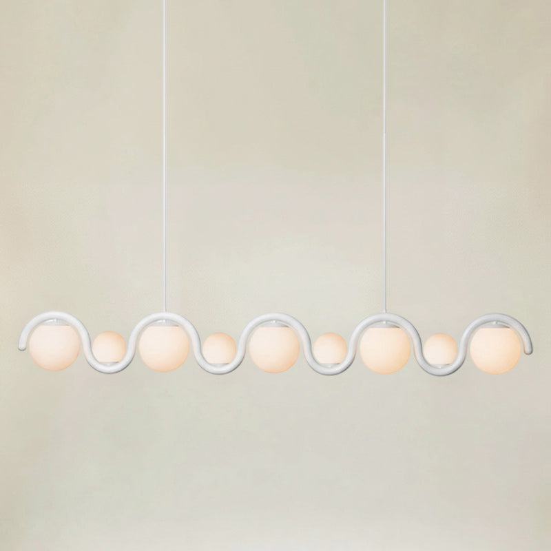 Ashcombe Opal Glass Linear Chandelier