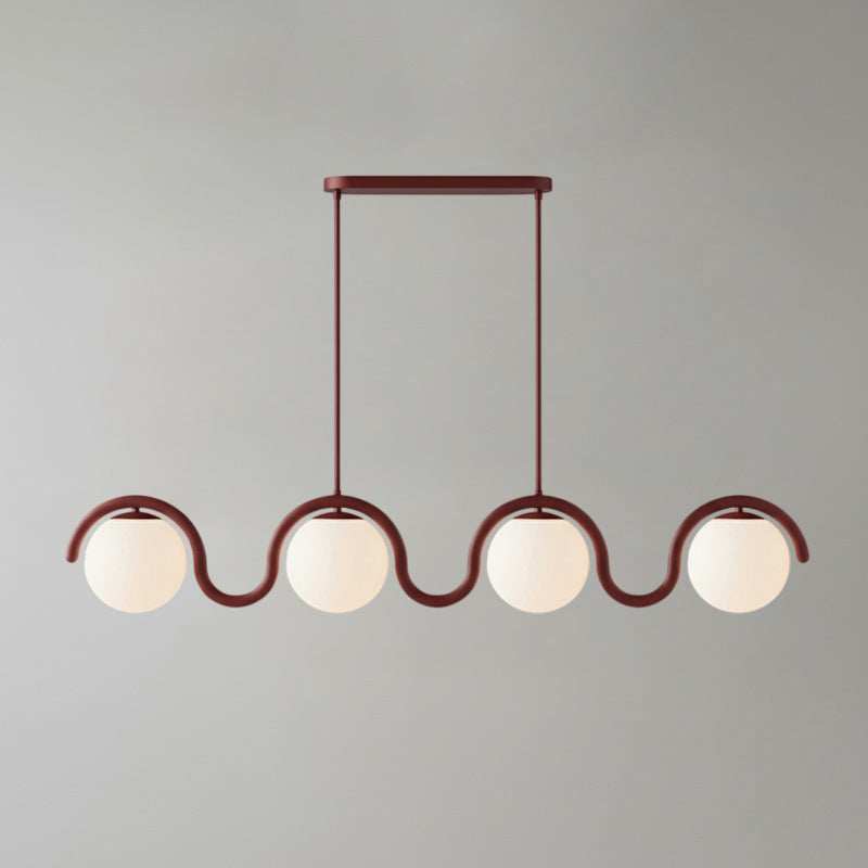 Ashcombe Opal Glass Linear Chandelier