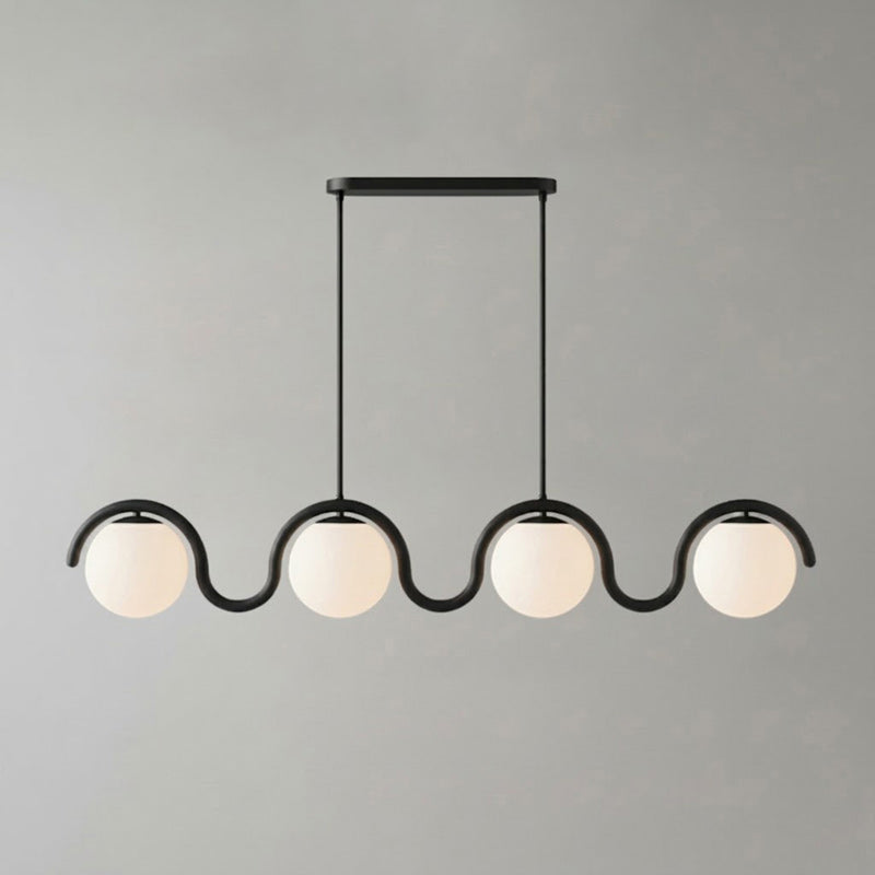 Ashcombe Opal Glass Linear Chandelier