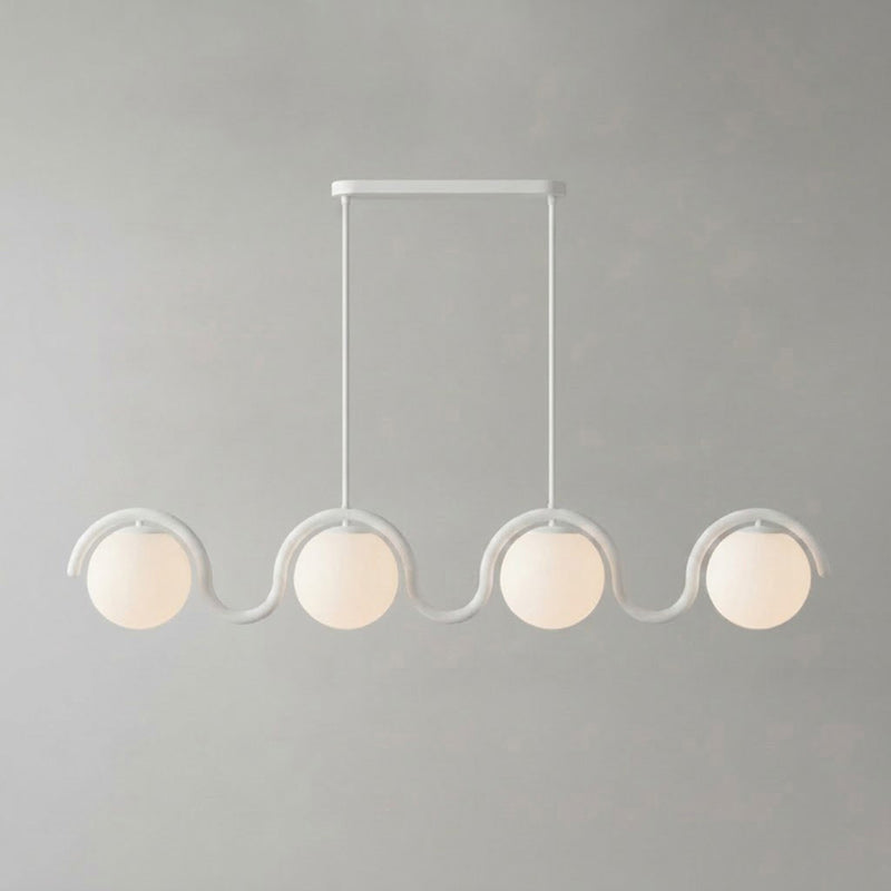 Ashcombe Opal Glass Linear Chandelier