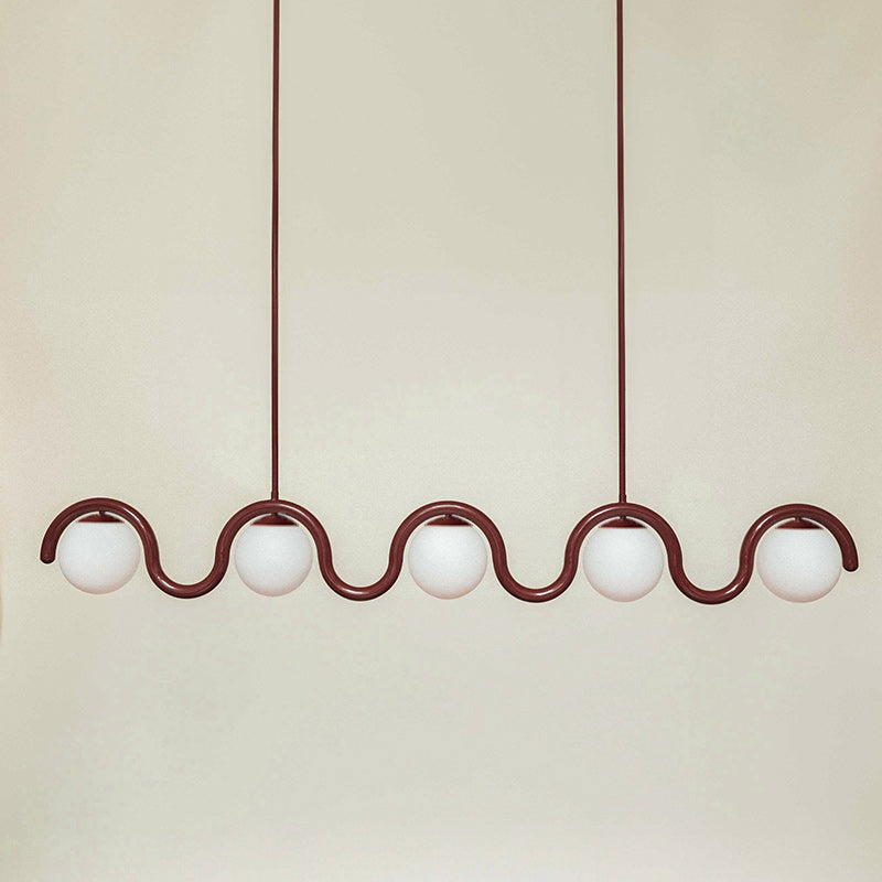 Ashcombe Opal Glass Linear Chandelier