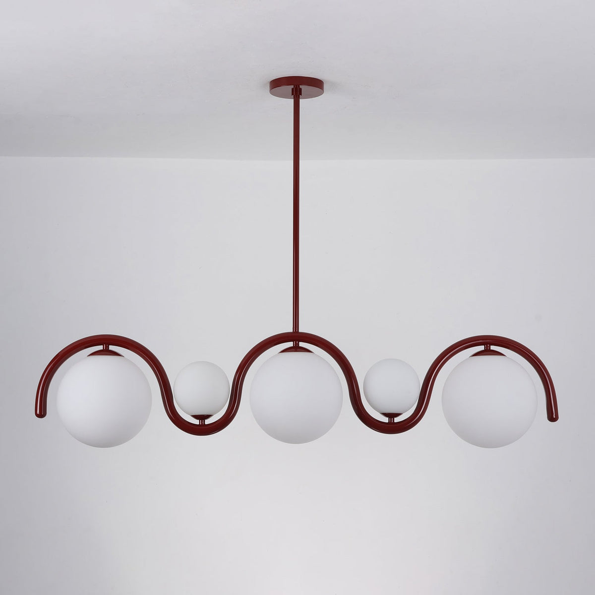 Ashcombe Opal Glass Linear Chandelier