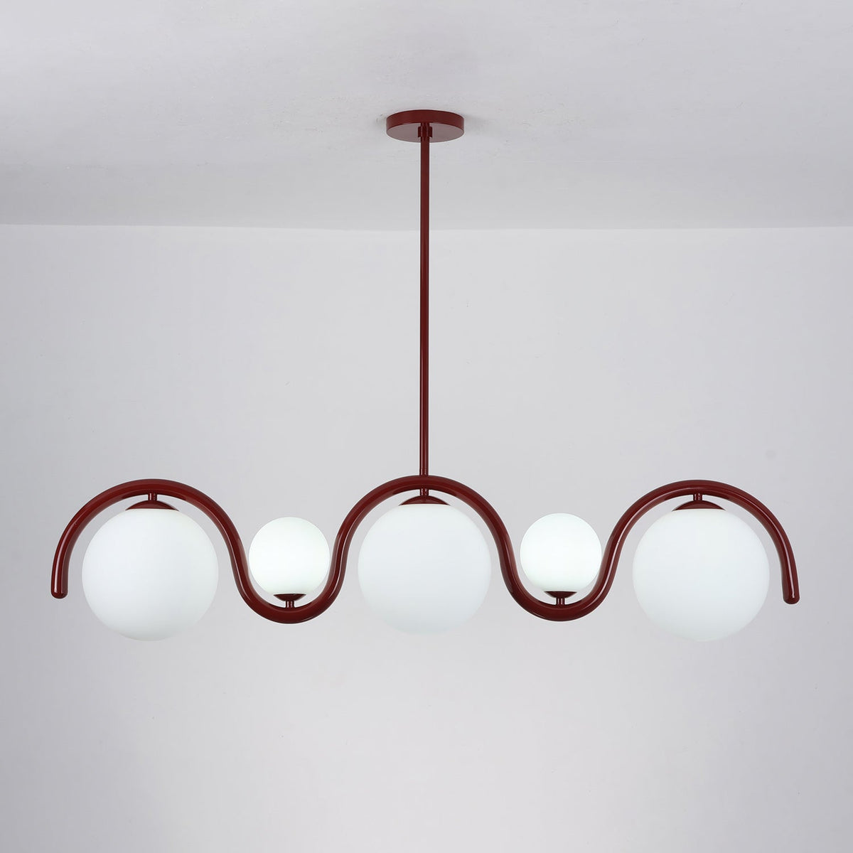 Ashcombe Opal Glass Linear Chandelier