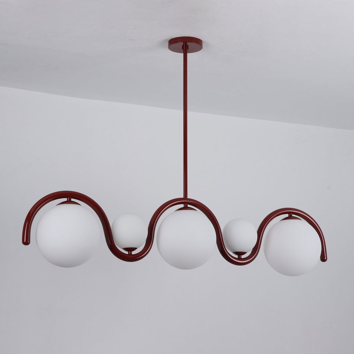 Ashcombe Opal Glass Linear Chandelier