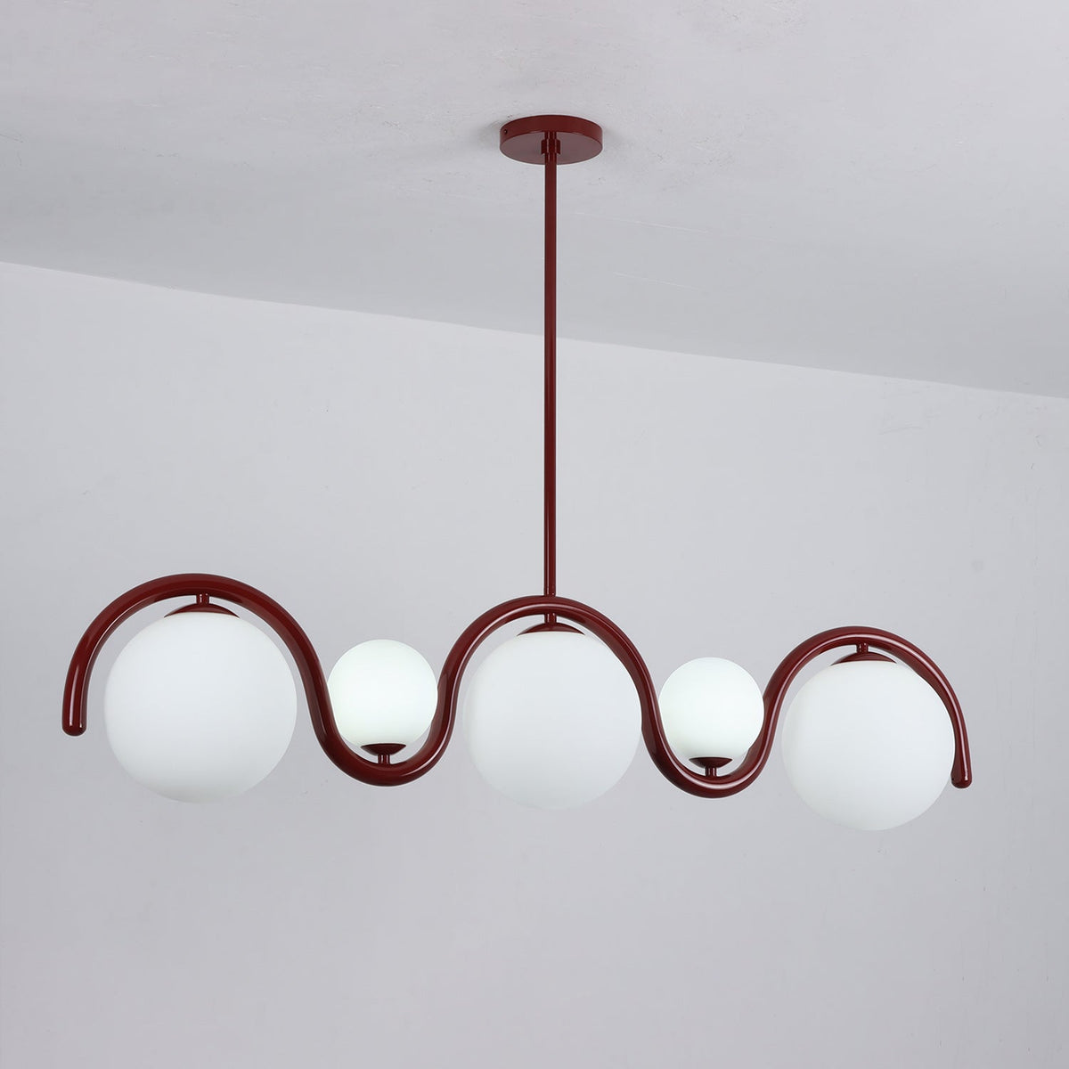 Ashcombe Opal Glass Linear Chandelier