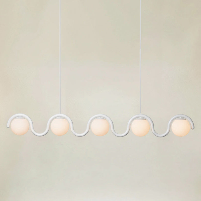 Ashcombe Opal Glass Linear Chandelier