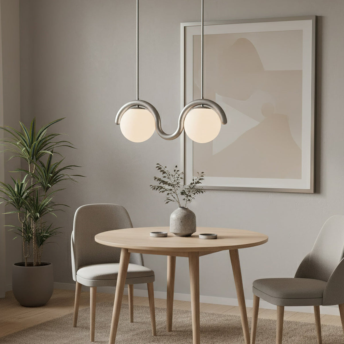 Ashcombe Opal Glass Linear Chandelier