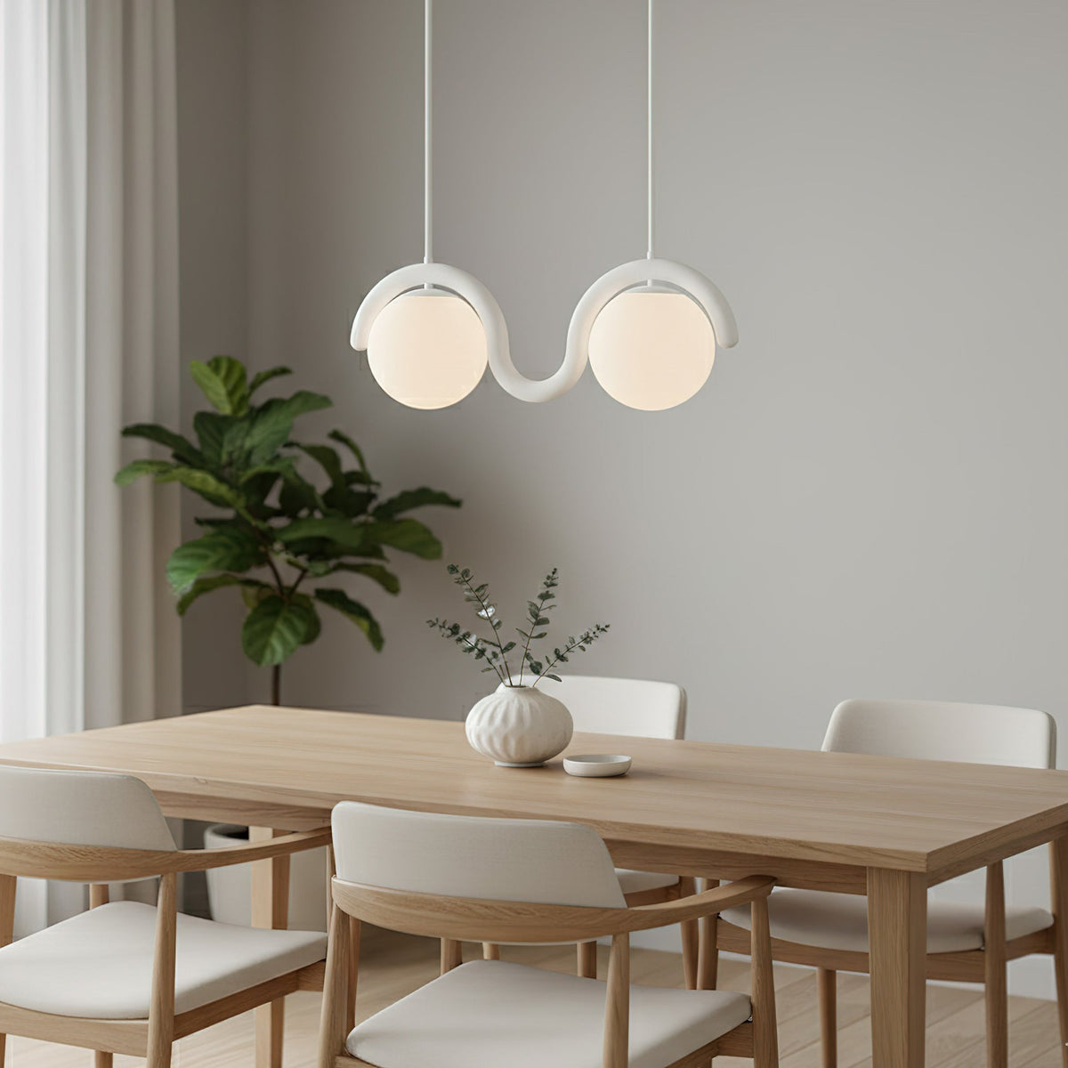 Ashcombe Opal Glass Linear Chandelier