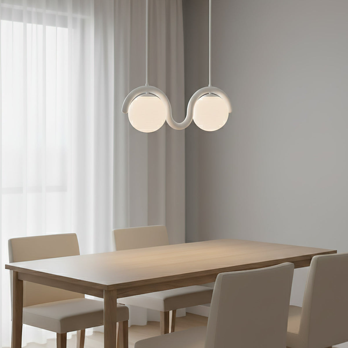 Ashcombe Opal Glass Linear Chandelier
