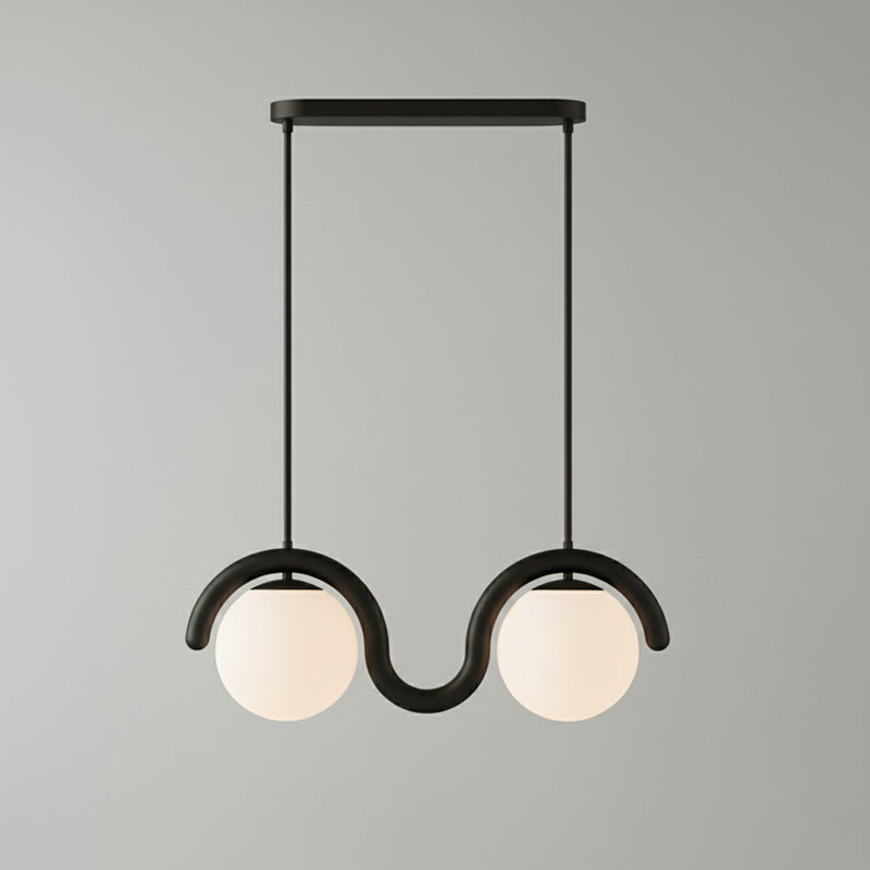 Ashcombe Opal Glass Linear Chandelier