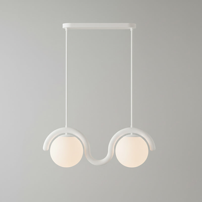 Ashcombe Opal Glass Linear Chandelier