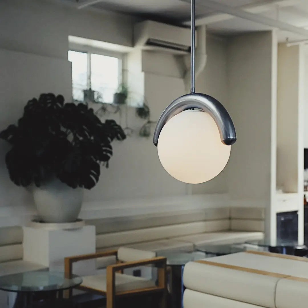 Alden Modern Metal Glass Linear Chandelier