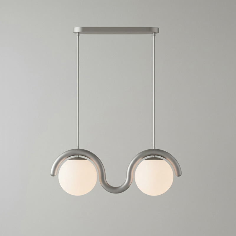 Ashcombe Opal Glass Linear Chandelier