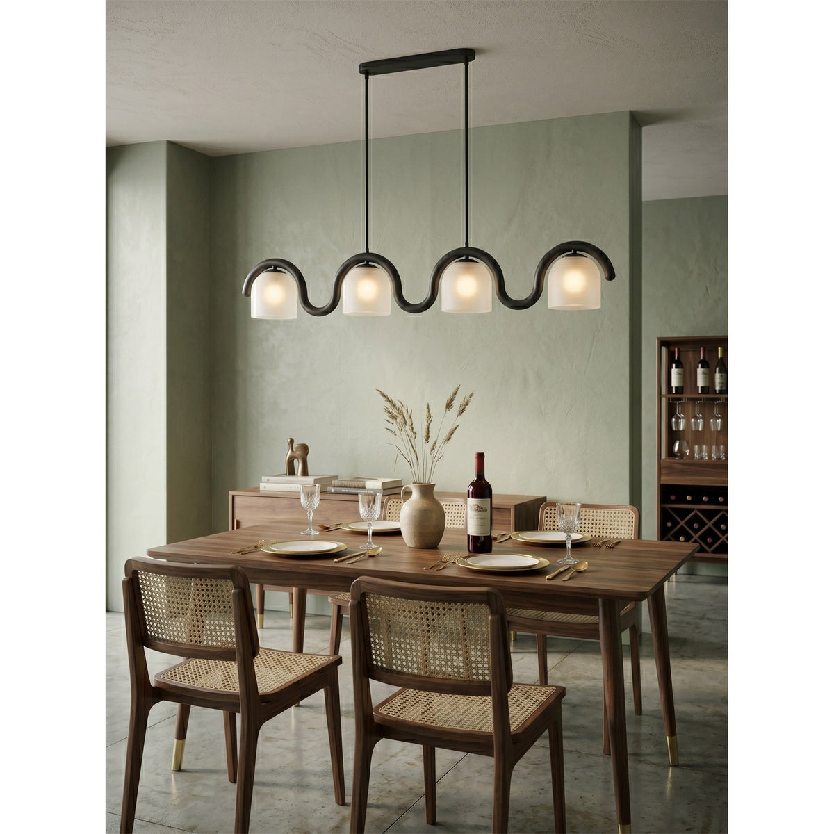 Lenox Linear Glass Chandelier