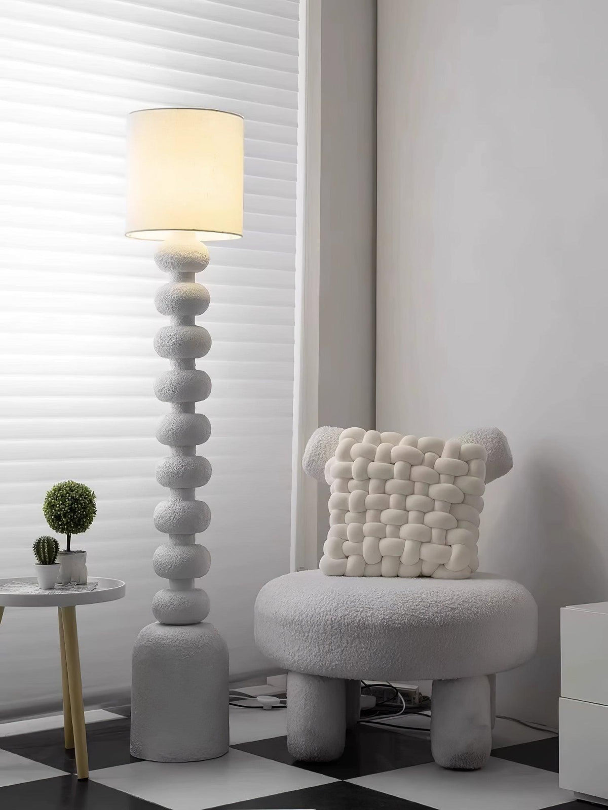 Khev Modern Fabric Floor Lamp