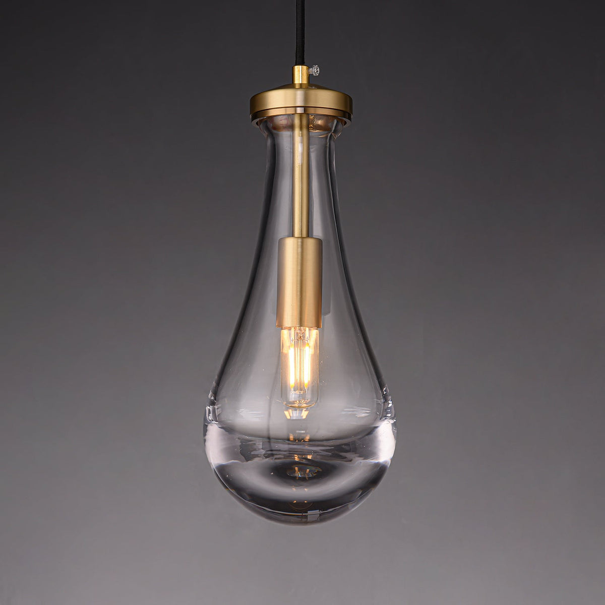 Votheor Modern Minimalist Brass Glass Pendant Lamp
