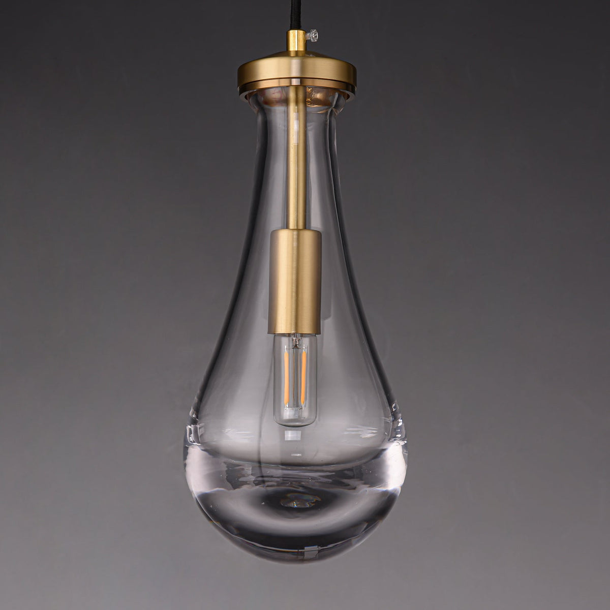 Votheor Modern Minimalist Brass Glass Pendant Lamp