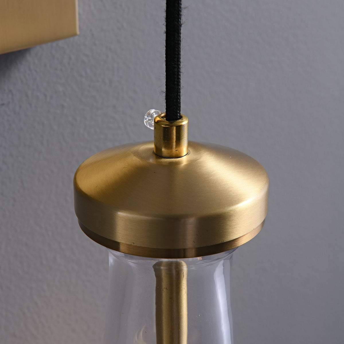 Lyshaos Modern Minimalist Brass Glass Wall Lamp