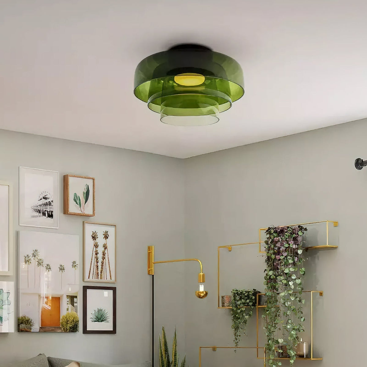 Miroriella Ceiling Lamp Layered Structure Warm Elegant