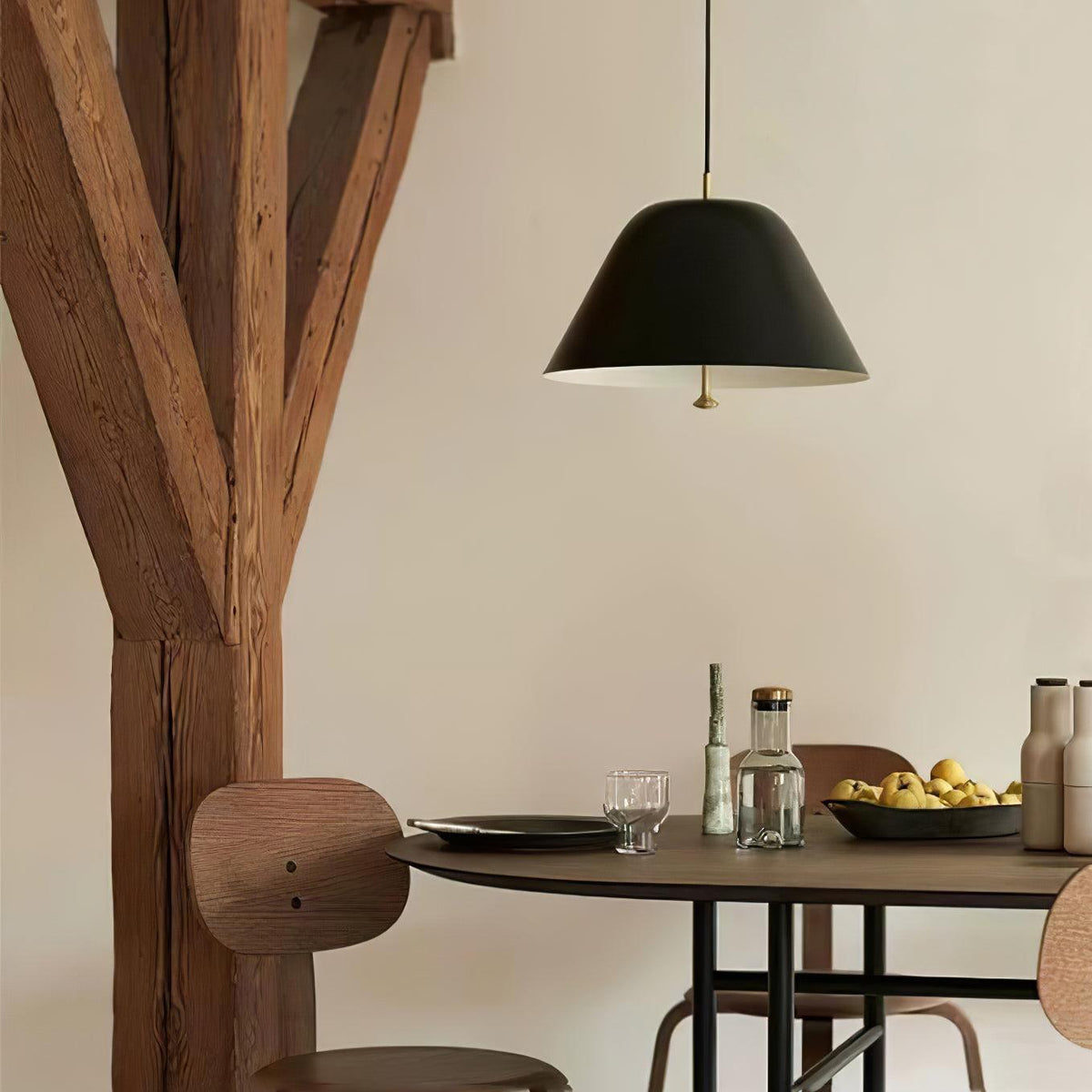 Evir Pendant Lamp Bell Glass Brass Minimalist