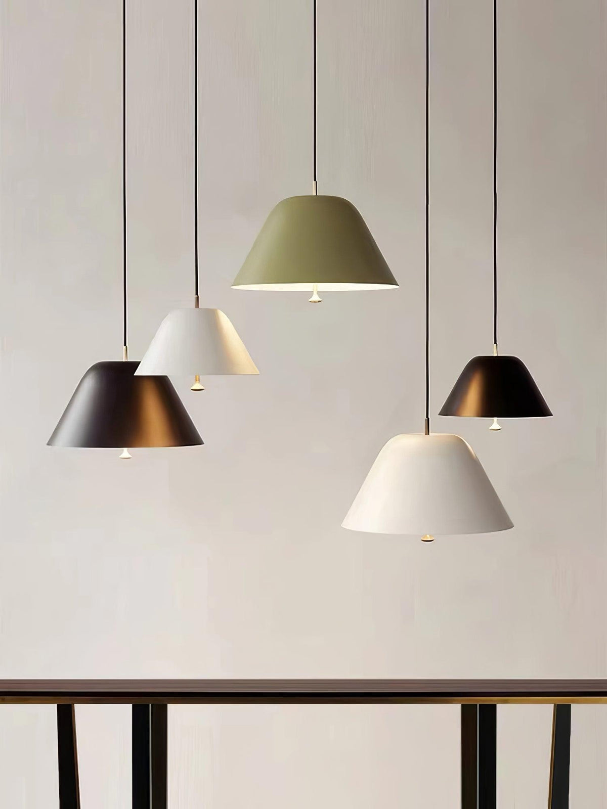 Evir Pendant Lamp Bell Glass Brass Minimalist