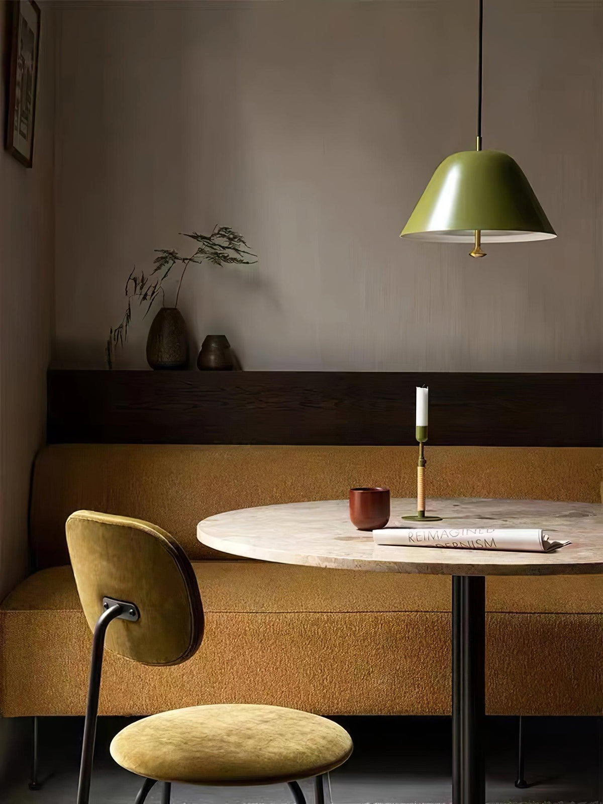 Evir Pendant Lamp Bell Glass Brass Minimalist