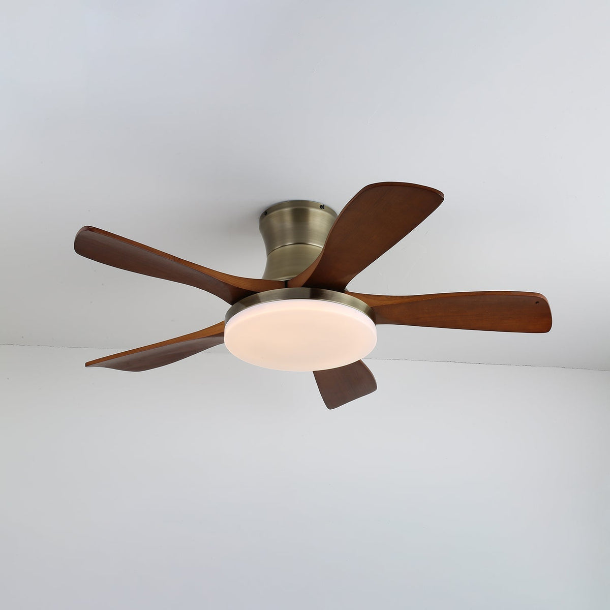 Brevo Ceiling Fan Light Wooden Blade