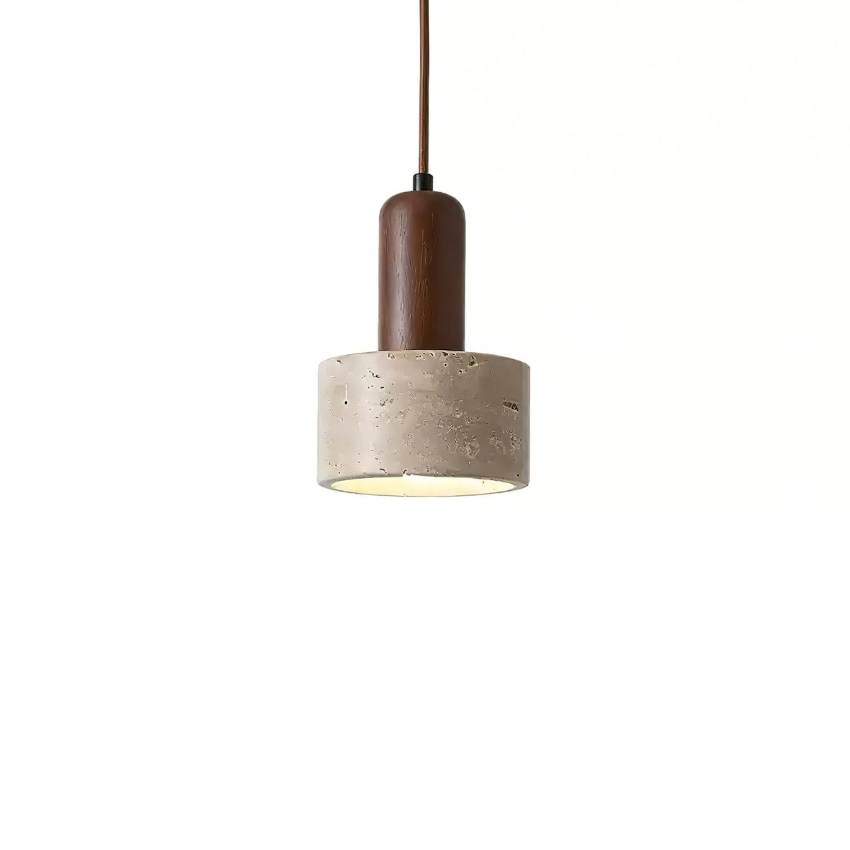 Jlynis Dual-Material Travertine Pendant Light