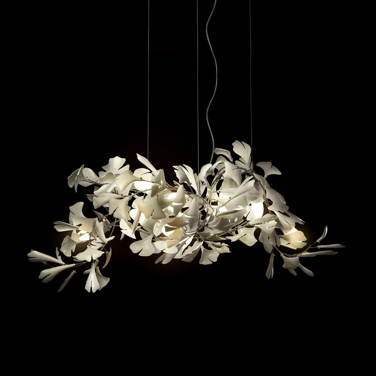 Ayla Chandelier Gingko Petal Ceramic