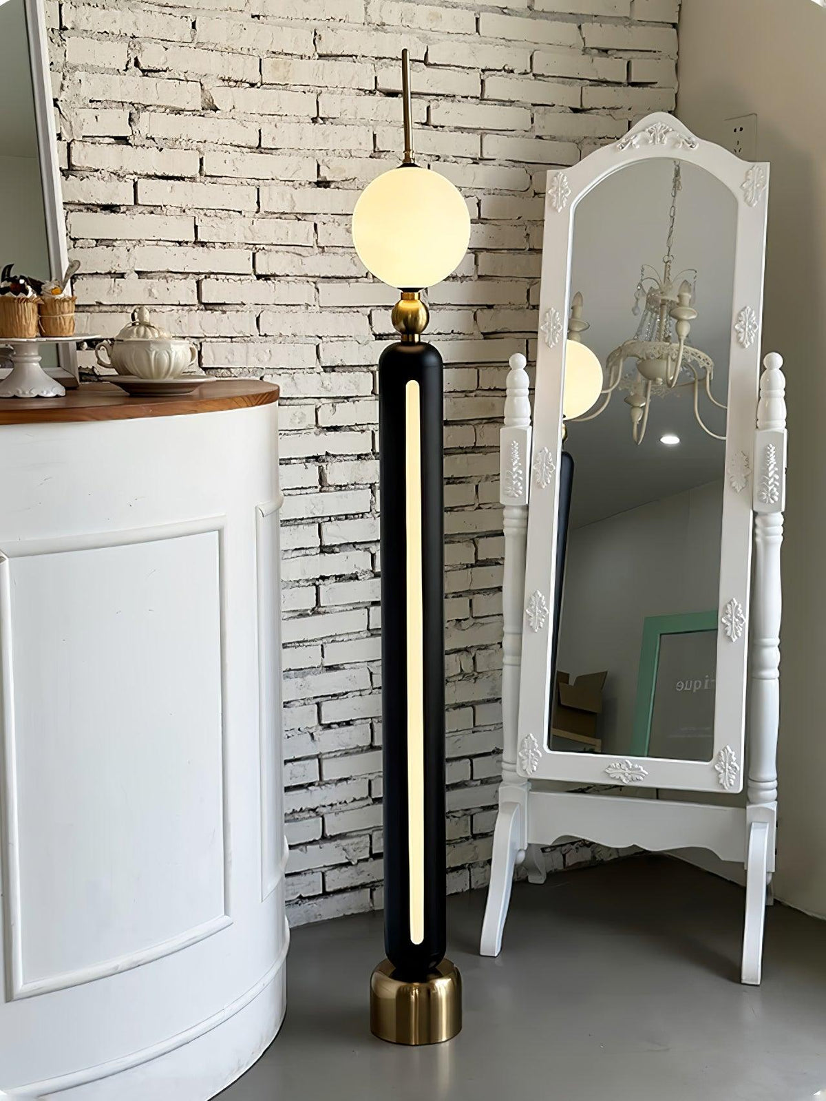 Ardinielle Futuristic Stainless Steel Floor Lamp