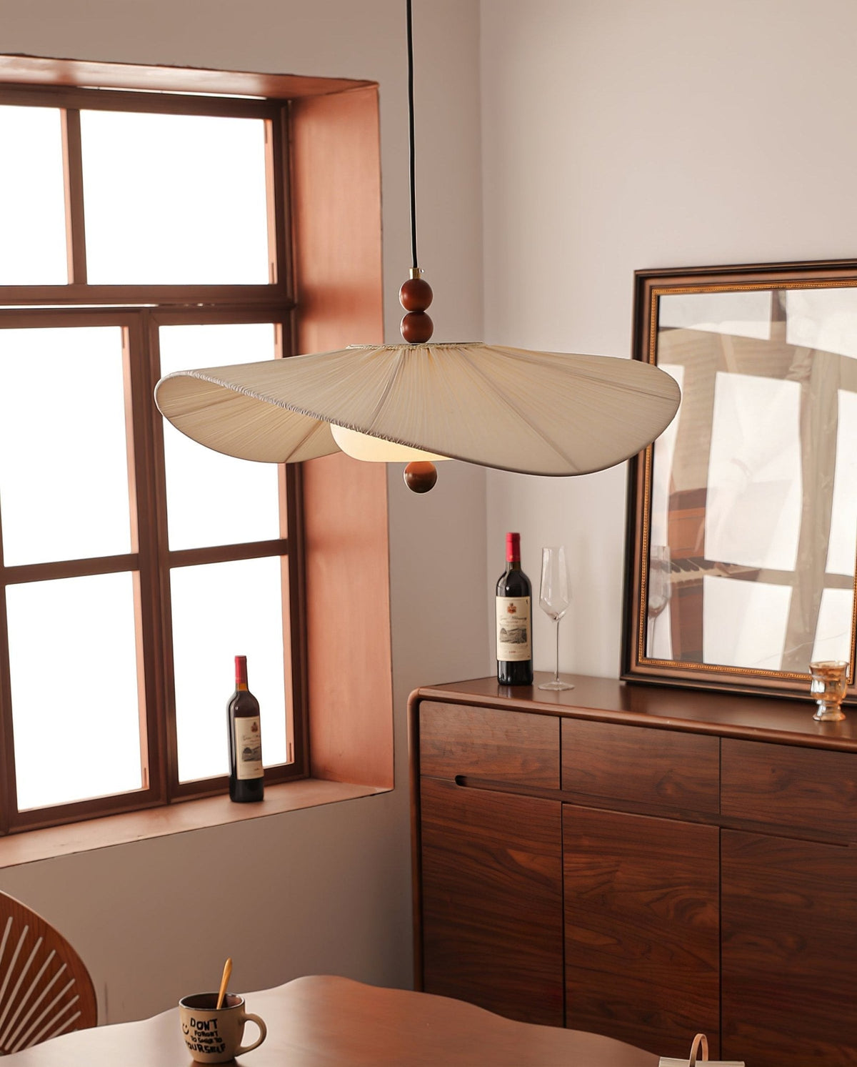 Zovenil Organic Fabric Pendant Light