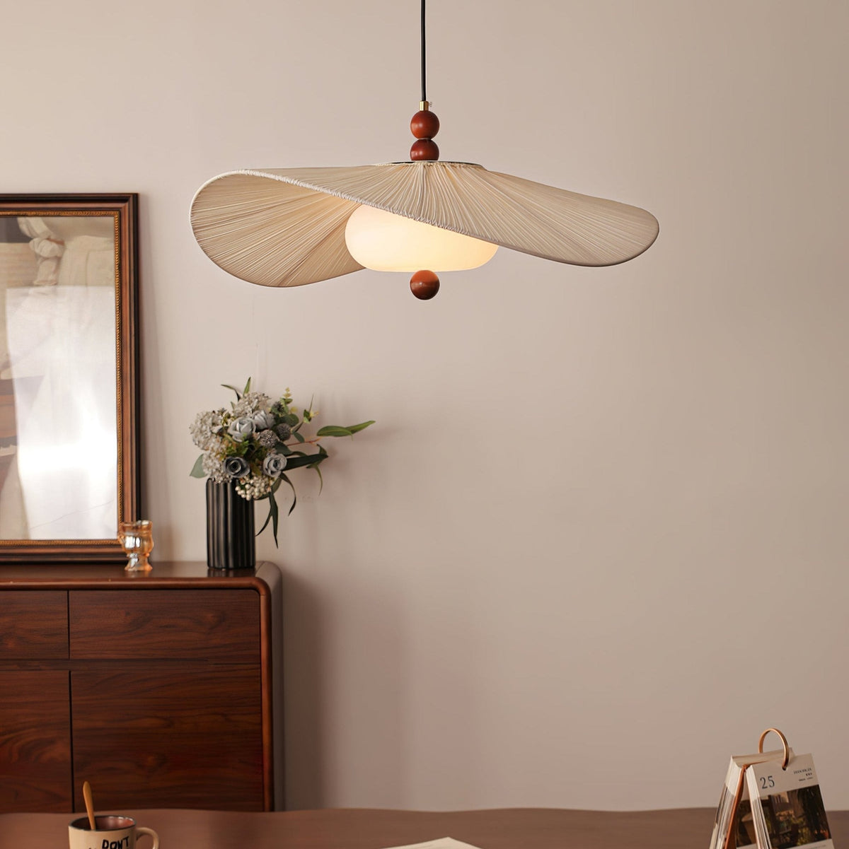 Zovenil Organic Fabric Pendant Light