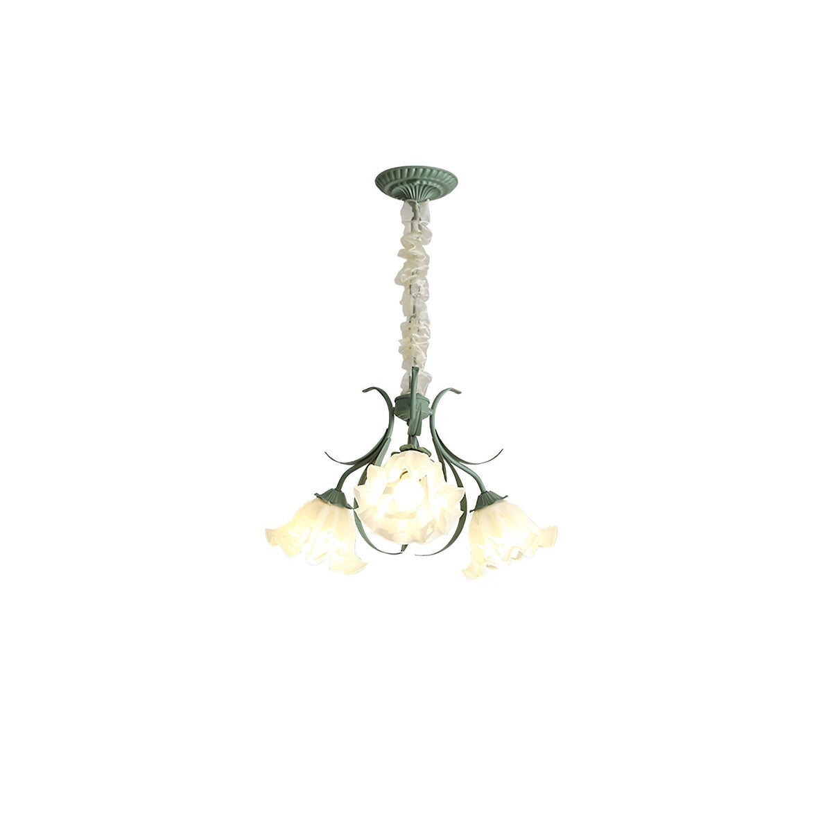 Evren Chandelier Flower with Petals and Leaves