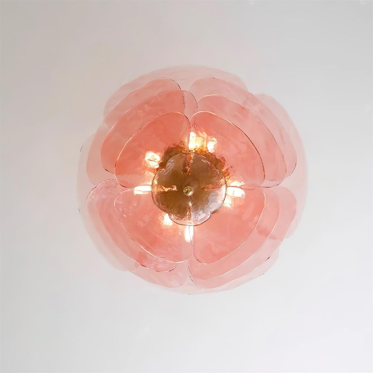 Giby Lotus Leaf Layered Glass Chandelier