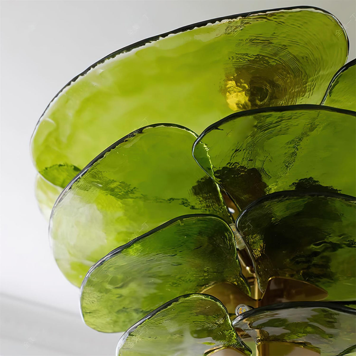 Giby Lotus Leaf Layered Glass Chandelier