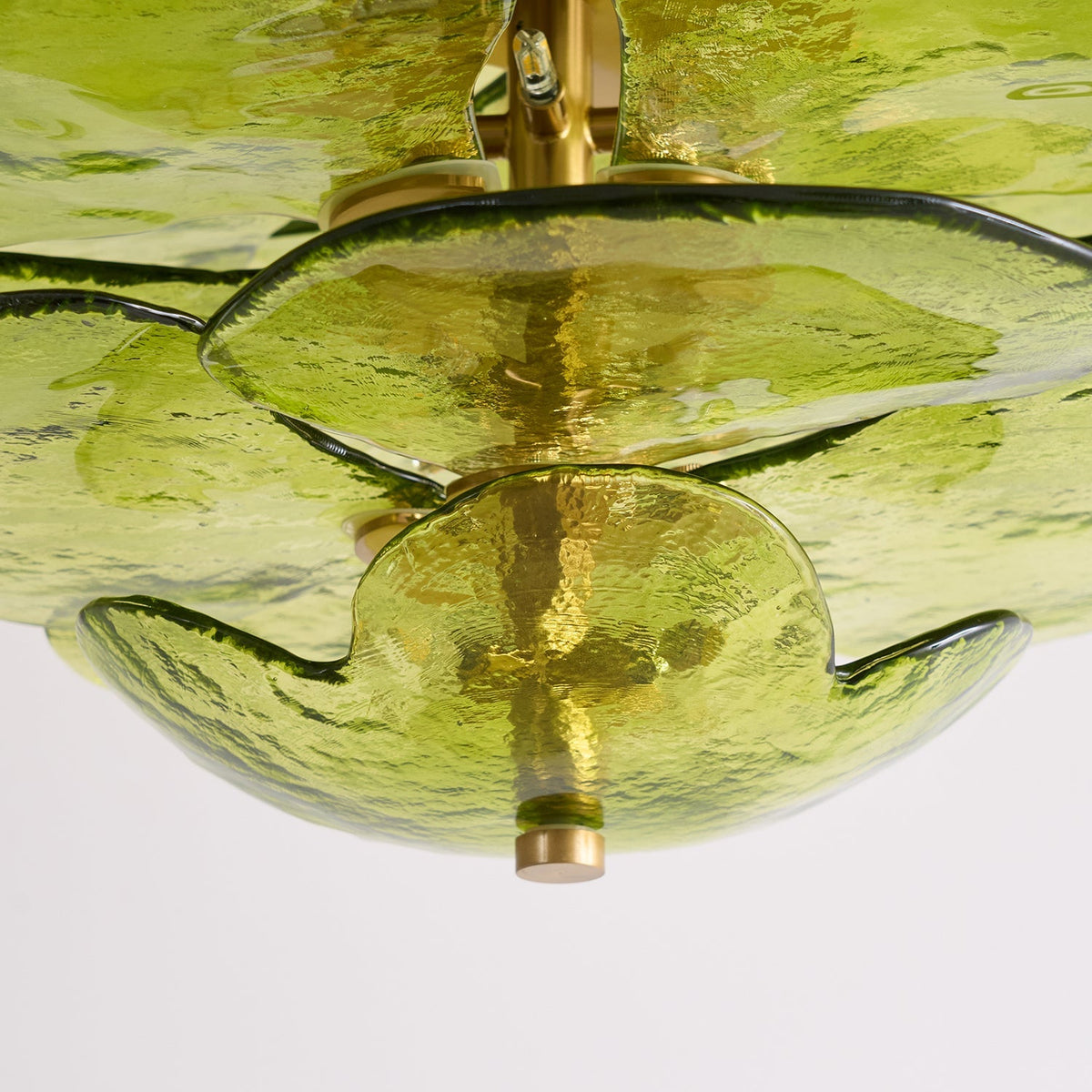 Giby Lotus Leaf Layered Glass Chandelier