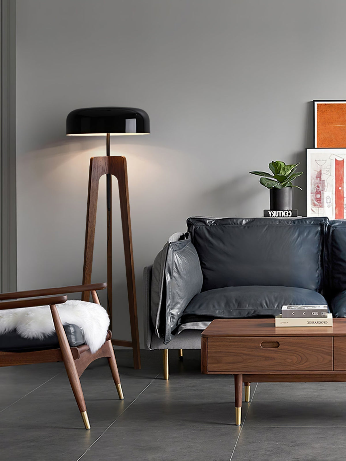 Kovain Wood Minimalist Floor Lamp