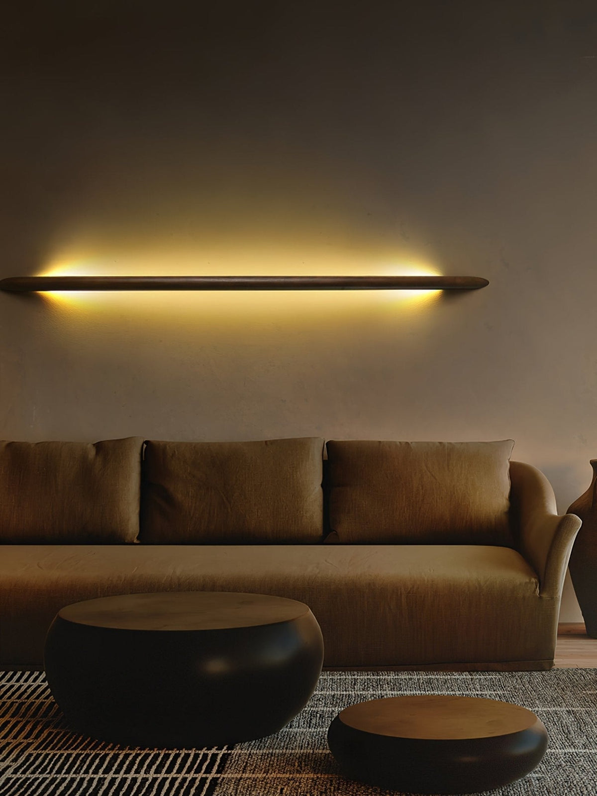 Evvinos Modern Minimalist Linear Wood Wall Light