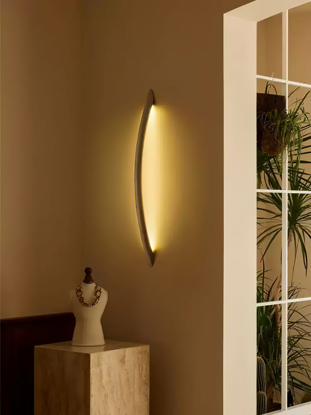 Evvinos Modern Minimalist Linear Wood Wall Light