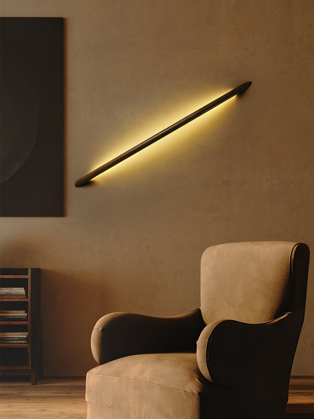 Evvinos Modern Minimalist Linear Wood Wall Light