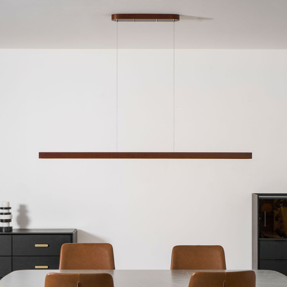 Weda Linear Wooden Pendant Light