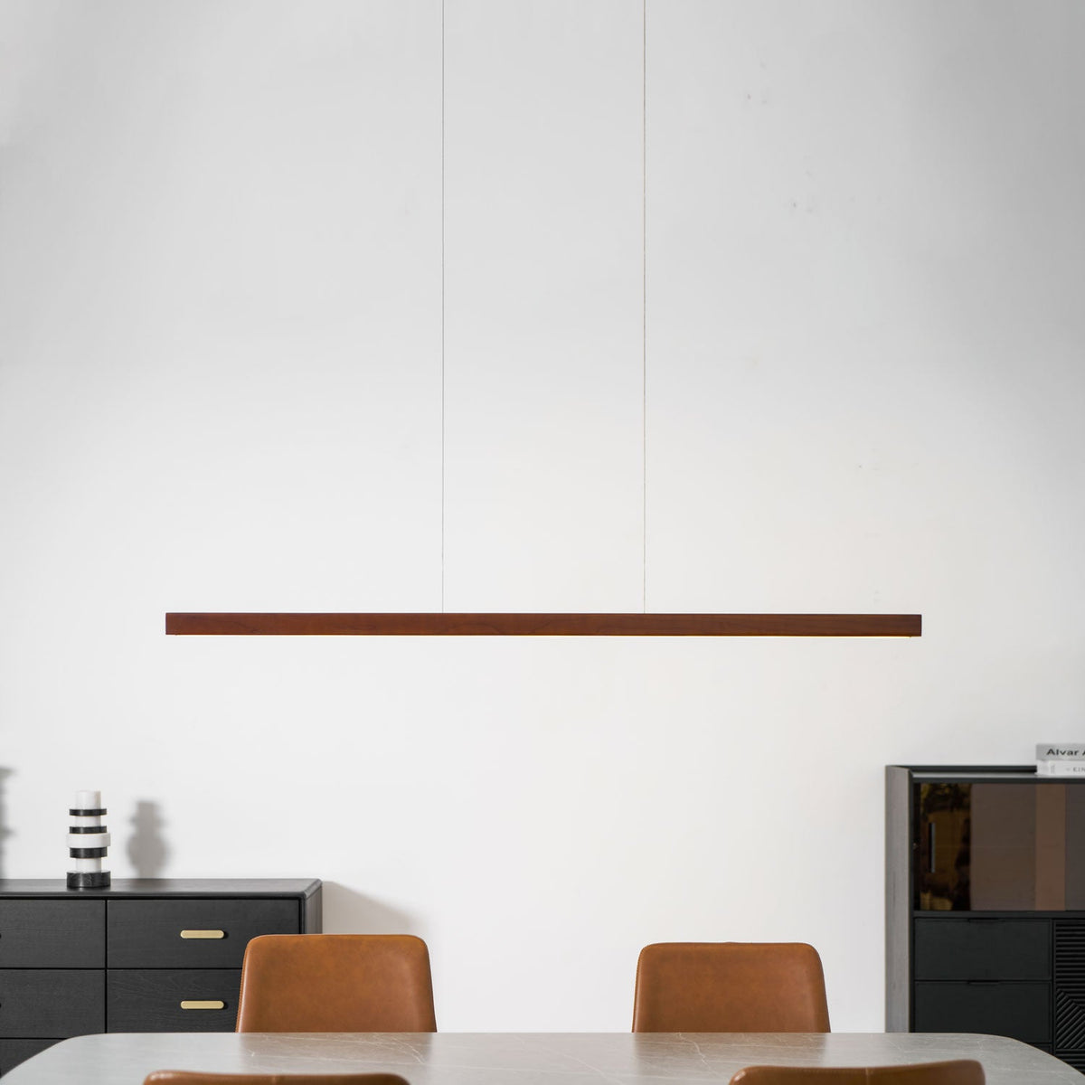 Weda Linear Wooden Pendant Light