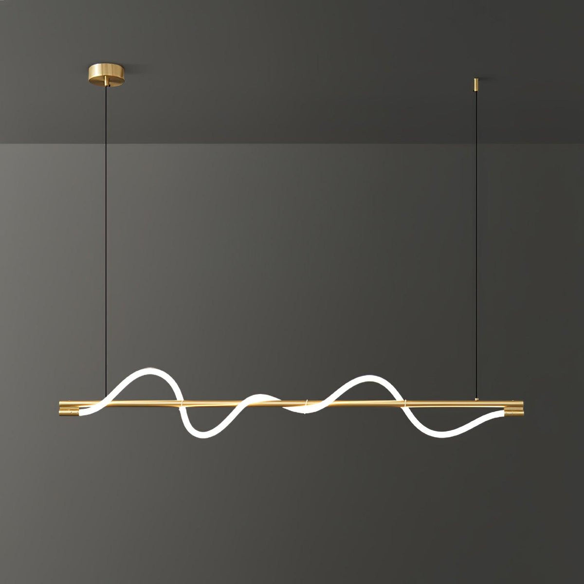 Pulse Minimalist Brass Pendant Lamp