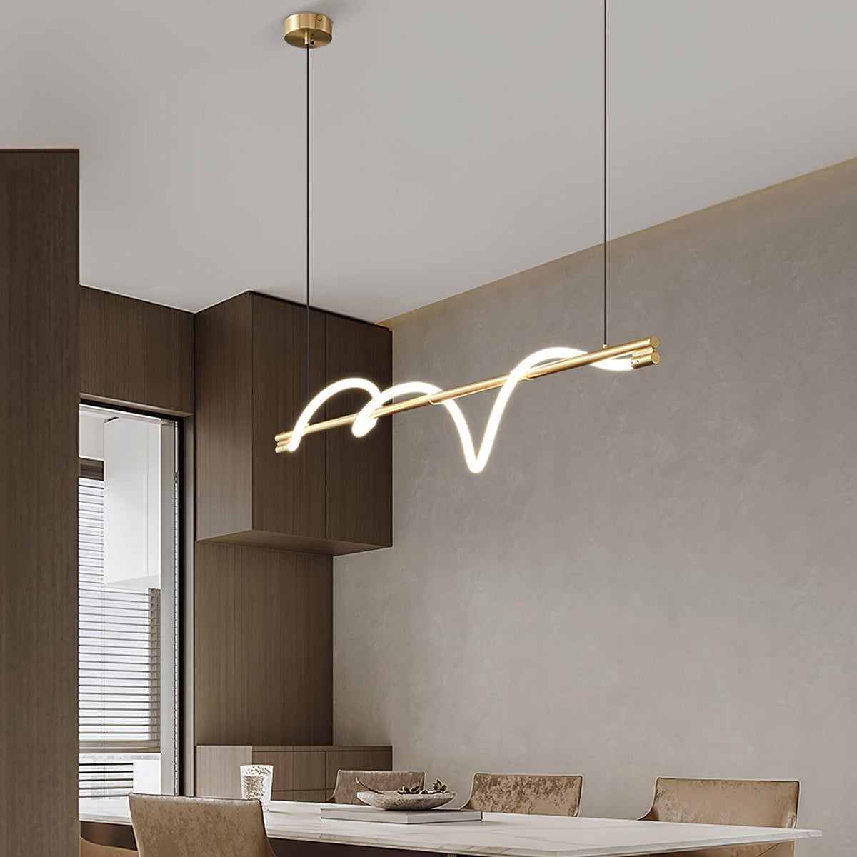 Pulse Minimalist Brass Pendant Lamp