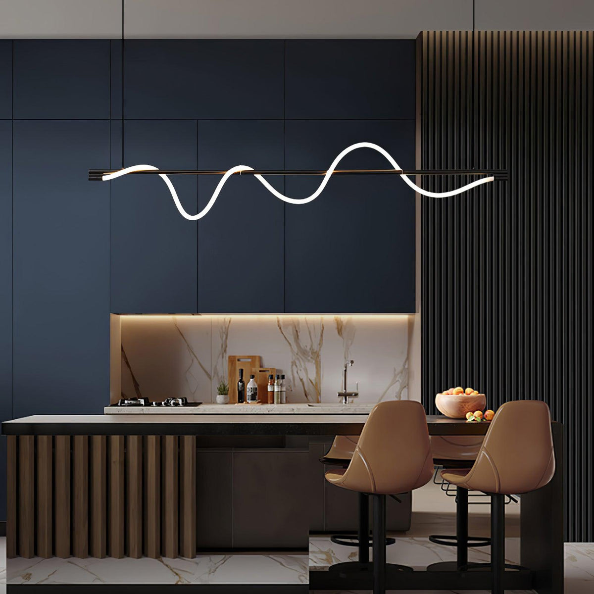 Pulse Minimalist Brass Pendant Lamp