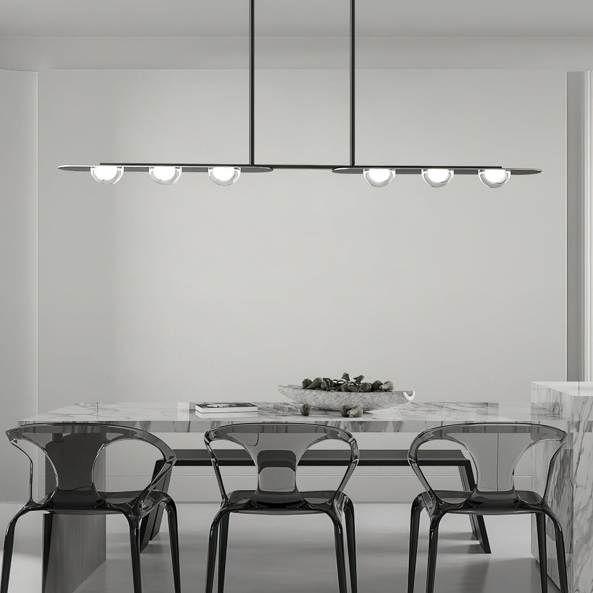 Liorerelle Pendant Lamp Linear Glass Minimalist