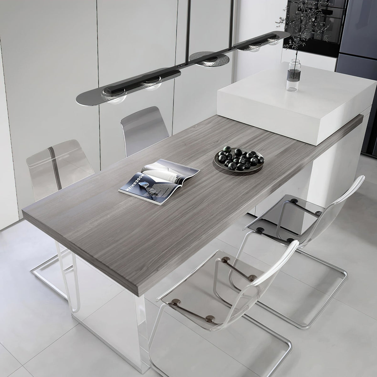 Liorerelle Pendant Lamp Linear Glass Minimalist